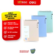 (1 PCS) Deli NS309 Notebook Grid A6 / Notepad Vertical Spiral Notebook Grid Motif A6 DELI NS309