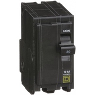 Square D QO230 Miniature Circuit Breaker, 120/240 VAC, 30 A, 10 kA Interrupt, 2 Poles, Thermal Magne
