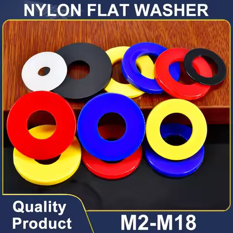 Multiple Colors Nylon Flat Spacer Plastic Washer O-ring Screw Gasket M2 M2.5 M3 M4 M5 M6 M8 M10 M12~