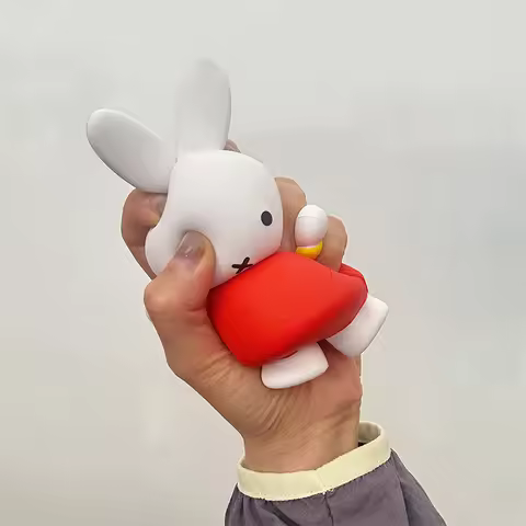 Bunny Squishy Rabbit Squishy Desk Accessoires Soft Anti Stress Squishy Fidgets Ornament Birthday Gif