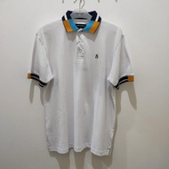 Kaos Polo Shirt Pria Hush Puppies| Kaos Kerah Pria Putih - S