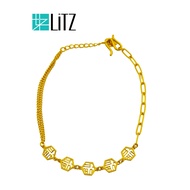 LITZ 999 (224K) Gold Bracelet EB002 <5.23g+/->