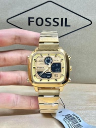 FOSSIL RETRO  ANALOG-DIGITAL STAINLESS STEEL WATCH