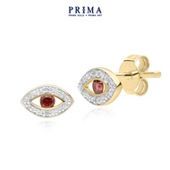PRIMA Bông tai Vàng 9K - Kim cương & Đá Red Garnet - BST TWINKLE EYES - 135E1824-05