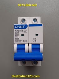 Aptomat MCB 1P 2P AC 220V CHINT 16A đến 63A át tép cb mcb bảo vệ chống ngắn mạch quá tải