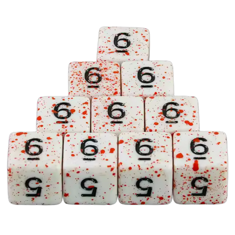 Polyhedral D4 D6 D8 D10 D20 DND Game Opaque Digital Dice for Funny Party Board Game 10Pcs/Set Dice