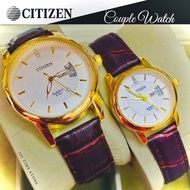 Limited Edition CITIZEN Unisex Couple Watch Premium Waterproof Stainless Steel,Date & Day ,Elegant P