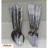 ECONOMIC 3-STAR STAINLESS STEEL SPOON AND FORK 24GRAM CONTENTS 12PC SPOON/ 888