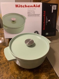 KitchenAid cast iron cookware 琺瑯鑄鐵鍋 22cm 全新！