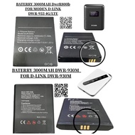 BATERRY MODEN D-LINK DWR-933 DWR-930M D-LINK MODEN PORTABLE WIFI BATERI 3000MAH