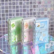 M5 Tri-Fold Binder Notebook, 12.5x9.5cm (4.92x3.74 Inch) Portable Pocket Mini Diary, Waterproof Twil
