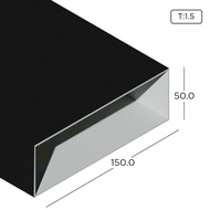 2" x 6" Aluminium Extrusion Rectangular Hollow Frame Profile Thickness 1.50mm HB1647 ALUCLASS