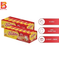 Combo 2 hộp Bánh Bông Lan SOLITE Cuộn Kem Vị Dâu 360g