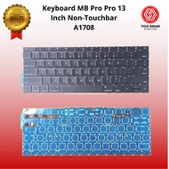 MB Pro Pro 13 Inch Non-Touchbar A1708 Keyboard for MacBook black