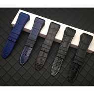 * * 28mm Genuine Cowhide Nylon Black Blue Watchband Silicone belt Replacement Bracelet Suitable for Franck Muller strap Watch band