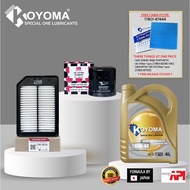 PERODUA AXIA 2017year, BEZZA 1.0 AIR FILTER +ORI OIL FILTER +KOYOMA 10W40 SEMI SYNTHETIC ENGINE OIL