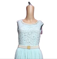 Womens Long Dress Dinner Evening Event Formal Casual Sleeveless Dress with Accessories Dress Panjang