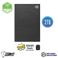 Seagate One Touch 2TB (Black) Portable Hard Drive (STKY2000400) with FREE Seagate Pouch