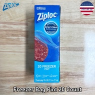 Ziploc® Freezer Bag Pint 20 Count ถุงเก็บอาหาร ถุงอเนกประสงค์