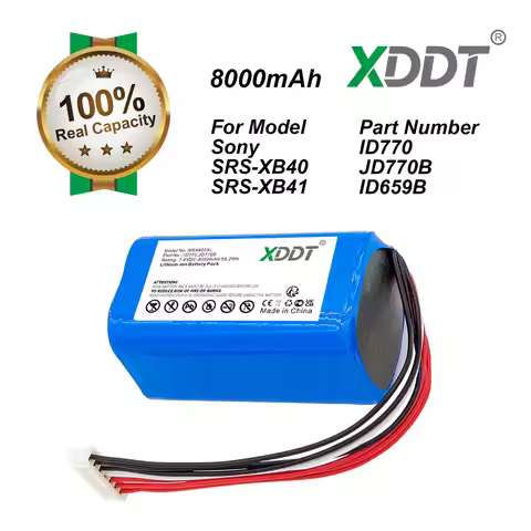XDDT 8000mAh for sony SRS-XB40 XB41 XB30 XB43 ID770 ID659 Bluetooth speaker battery