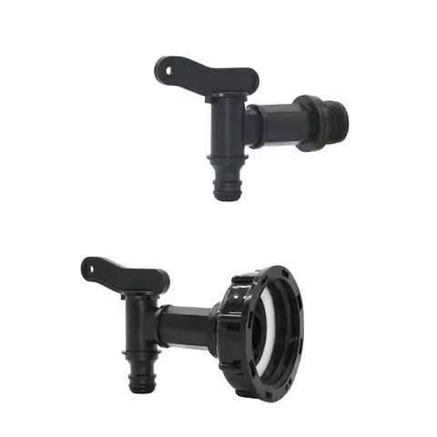 S60 to 16mm Nipple Tap Adapter 3/4" Male Thread Faucet Garden Tap for IBC Ton Bucket Outdoor Rainwat