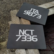 NUMBER PLATE MOTOR 2D (TULISAN DALAM) Untuk motor