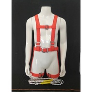 3 m rope with two iron hooks Full body safety belt International standard double back 5-point safety