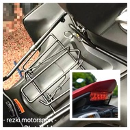 NVX 155 rack bakul tengah hitam chrome v1 lampu berkelip rezkimotorsport NVX155 V1 V2 TAIL LAMP AUDI