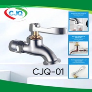 CJQ High Quality SUS304 Stainless Cold Tap Wall Faucet Washing Machine Faucet Stainless Heavy Duty