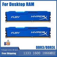 พร้อมสต็อก4GB 8GB DDR3/3L 1333Mhz 1600MHz 1866Mhz PC3-10600/12800/14900 HyperX หน่วยความจำ240Pin 1.35V 1.5V PC3 DIMM 4G 8G สำหรับเล่นเกมคอมพิวเตอร์ RAM หน่วยความจำใหม่