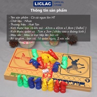 Cờ Cá Ngựa HUỆ TÂN chất liệu Nhựa Cao Cấp màu in đẹp Bộ Cờ cá ngựa gồm Bàn Cờ Quân Ngựa 2 Xúc Xắc