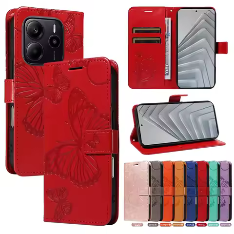 Magnetic Wallet Leather Case For Redmi Note 8 8T 9 9T 10 11 11S 12 12T 13 14 14S 15 Pro Plus 4G 5G P