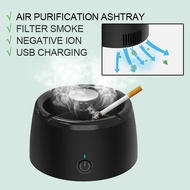 【Support-Cod】 Ashtray With Air Purification Removal Ashtray Automatic Filter Air Purifier Ash Tray Usb Charging For Home