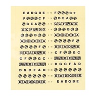 TO Guitar Fretboard Note Lable Stickers Fret Map Decals Learn Fingerboard Neck Note