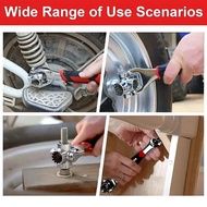 One Set STONEGO Multi-Function Socket Wrench 52-In-1 8-19mm Rotating Bone Design Non-Slip Grip Repai