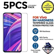 5Pcs Tempered Glass For Vivo Series 9H Hardness Screen Protector Reseller Bundle
