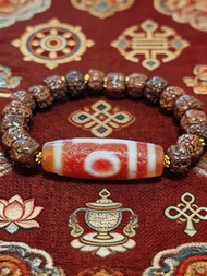 「紅肉一眼靠山天珠」26036