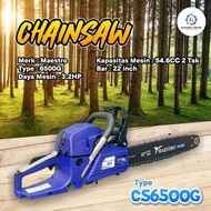 ** Chainsaw Maestro CS6500G - Mesin Gergaji Kayu 22" Gigi Maestro