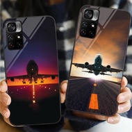 Aircraft Airplane Fly Travel 01 Glass Phone Case For POCO F3 F4 F5 M3 M4 M5 M6 4G X3 X4 GT NFC X5 X6