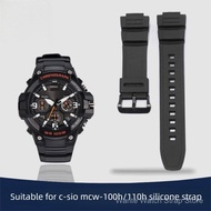 Waterproof Sweatproof Watch Bracelet 16mm Rubber Replacement Watch  Strap For C-Sio MCW-100H 110H W-