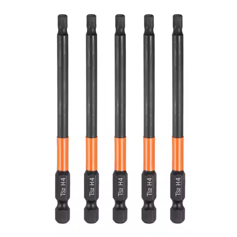 1/2/5pcs Hex Head Drill Bit Wrench H1.5/H2/H2.5/H3/H4/H5/H6/H8 Metric Flat Tip 1/4" Hex Shank 100mm 