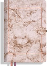 CAGIE Lined Journal Notebook, A5 Hardcover Journal for women, 200 Pages 120 Gsm Thick Paper, Marble Pattern College Ruled Notebook Journals for Writing Work Office School, 5.7 x 8.4 in, Grey