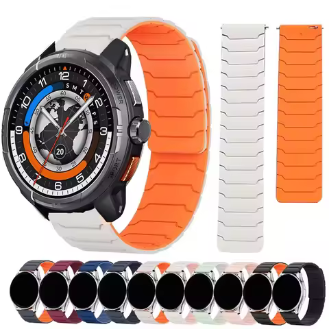 22mm Magnetic Silicone Strap For HAYLOU Solar Ultra Smart Watch Strap For HAYLOU Watch 4 4S/Solar 5 