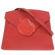 愛馬仕 (Hermes) 1607 號 Tutti Frutti Veau SwiftRED小鱷魚皮單背包，銀色五金，X 印記（2016 年生產），成色極佳。 [二手]
