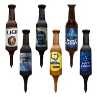 Ball Spikes Golf Tee for Better Hits 6pcs Mini Beer Bottle Shaped Golf Tees Professional Unbreakable