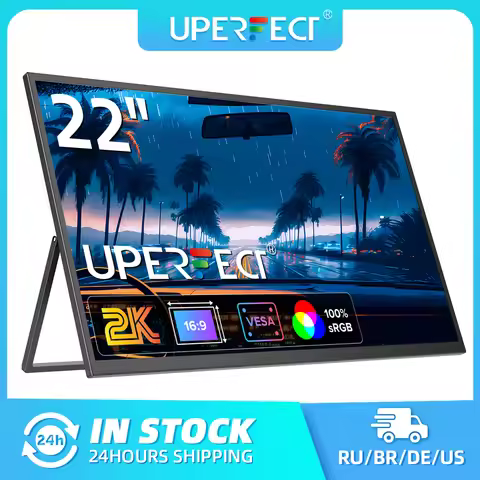UPERFECT 22" 2K Portable Monitor 2560x1440 QHD IPS 100% sRGB with Type-C HDMI Eye Care External Comp