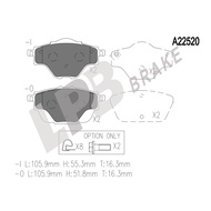 LPB Brake pad ReaR NA22520 Citroen Grand Picasso II 1.6 16'-,Citroen Grand Picasso II 2.0D 16'-