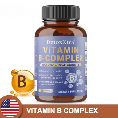 Vitamin B Complex Capsules, Relieve Stress, Energy Metabolism, Nervous System & Immune Wellness Supp