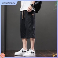 3 color high quality ice silk 7 point pants men comfortable breathable casual pants men seluar 3 suk