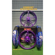 SPORTRIM ESL MS-510 COMBOSET SIAP TYRE DIAMOND PNP LCV8FI/Y125Z SIZE RIM 1.6/1.6X17 INCH SORTRIM CNC